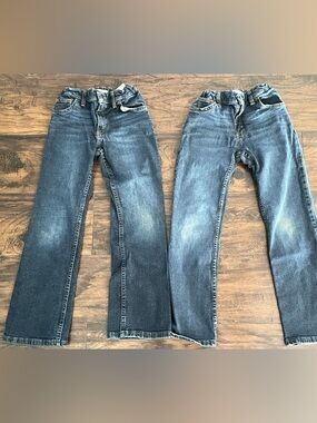 2 Pairs Boys Bootcut Wrangler Jeans Size 10